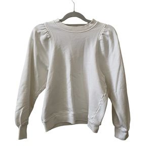 Citizens of Humanity Mari Racer Puff Cascade Sleeve Crewneck Sweatshirt